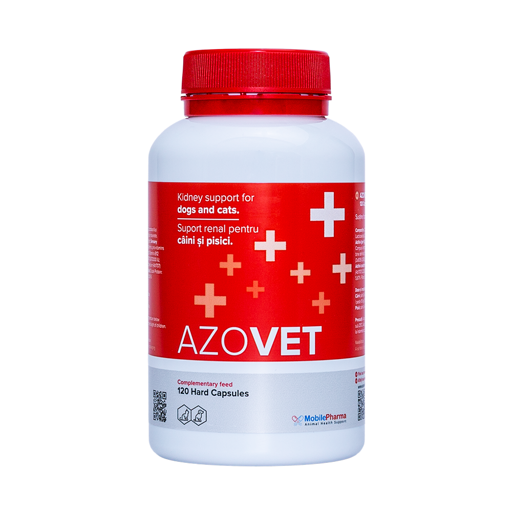 Azovet – 120 Capsule: Suport Renal pentru Câini și Pisici